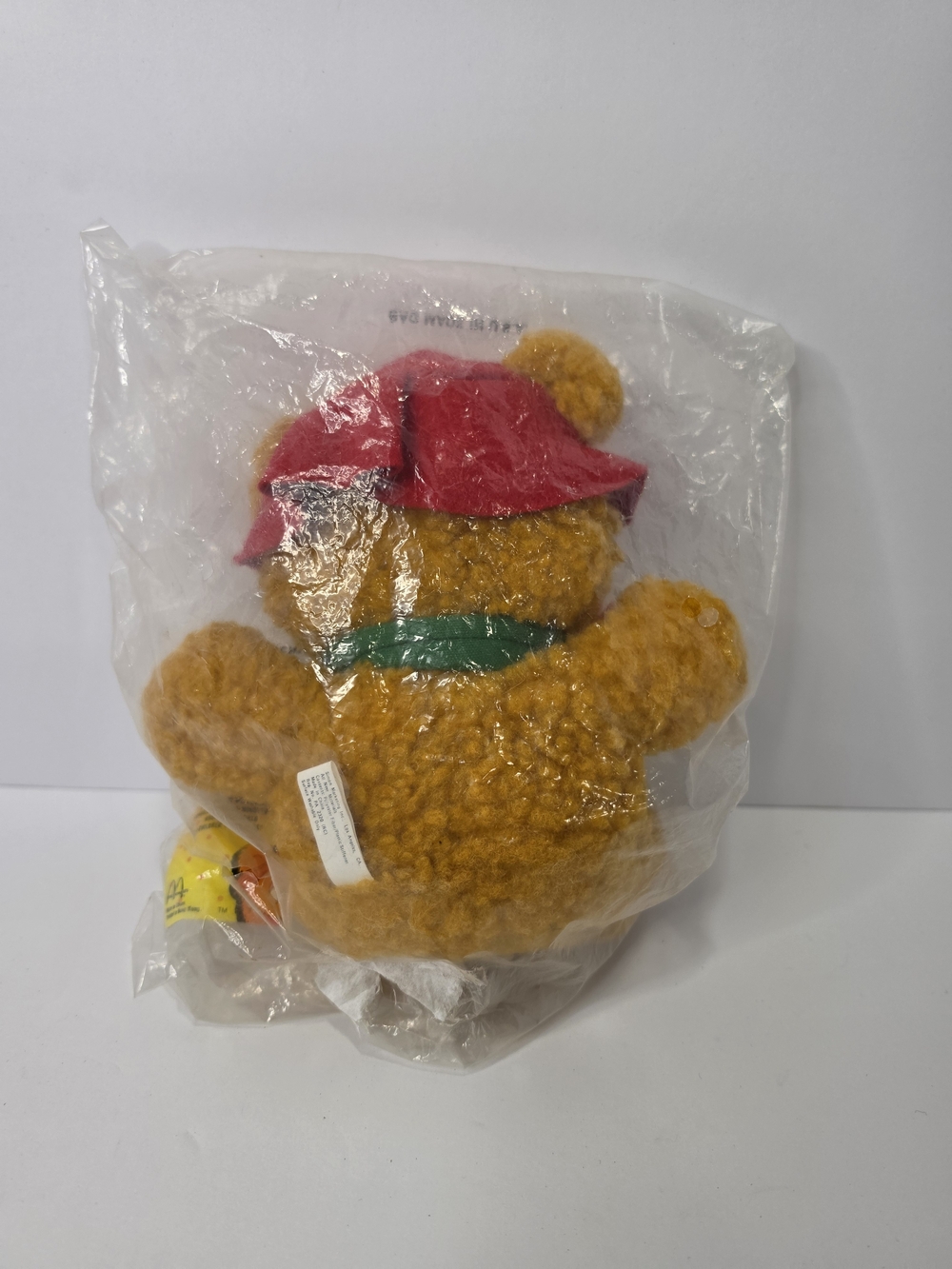Vintage 1988 McDonald's Baby Fozzir Bear with Red Hat and Green Scarf - Picture 2 of 3
